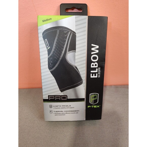 P-Tex Pro Elbow Compression Sleeve Black Medium - Picture 1 of 3